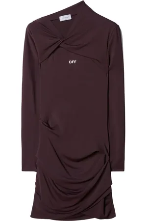 OFF-WHITE Off Stamp twist-detail minidress