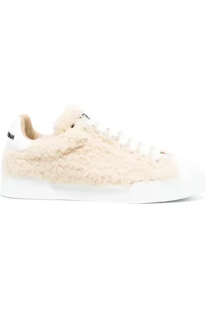 Dolce & Gabbana Embossed-logo leather sneakers