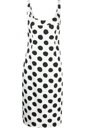 Marni Polka dot-print sleeveless midi dress