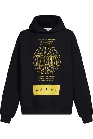 Marni Slogan-print cotton hoodie