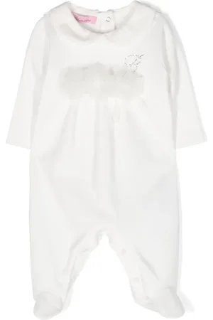 MISS BLUMARINE Floral-appliqu?? cotton pyjama