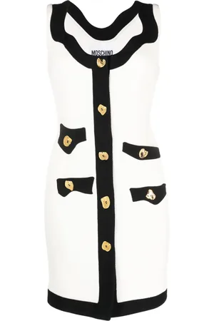 Moschino Contrast-border sleeveless minidress