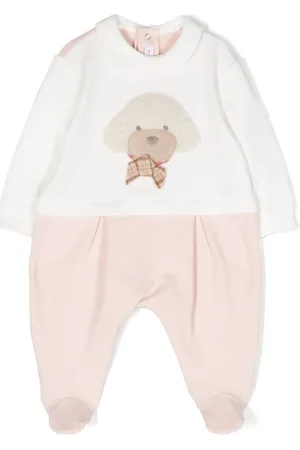Il gufo Dog-appliqué colour-block pyjamas
