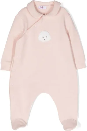 Il gufo Poodle-appliqué long-sleeve pyjamas