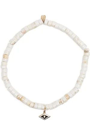Sydney Evan 14kt yellow-gold Evil Eye beaded bracelet