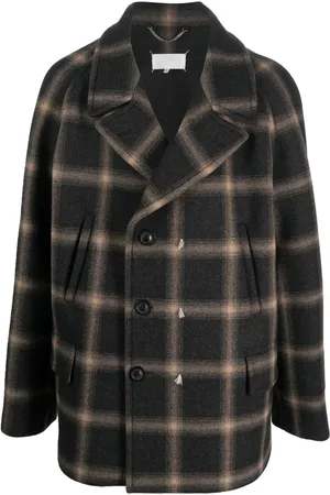 Maison Margiela X Pendleton checked wool peacoat