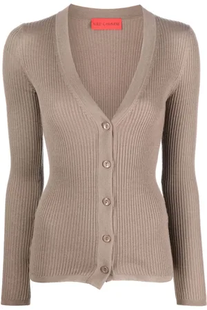 FARFETCH Cloe ribbed-knit V-neck cardigan