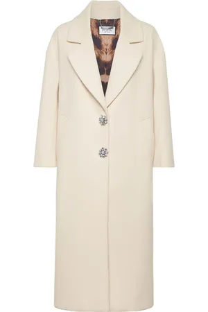 Philipp Plein Crystal-embroidered skull coat
