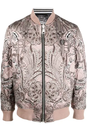 Philipp Plein Paisley-print satin bomber jacket