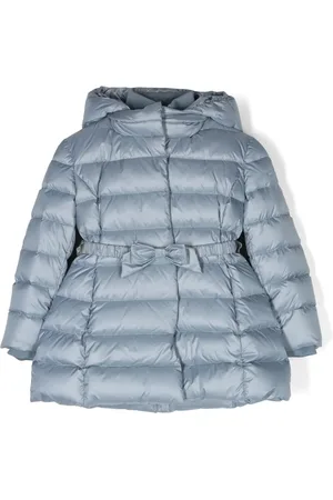 MONNALISA Logo-embroidered hooded coat
