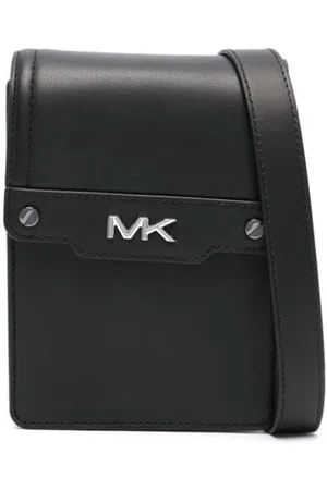 Michael Kors Logo-plaque leather messenger bag
