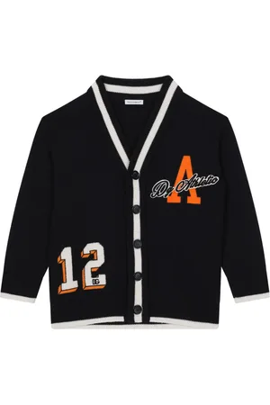 Dolce & Gabbana Varsity-patch wool cardigan