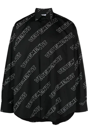 Vetements Logo-print cotton shirt