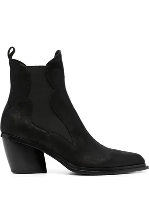 SARTORE 70mm square-toe leather boots
