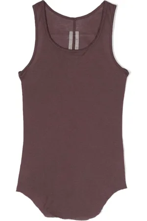 Rick Owens Raw-cut edge organic cotton tank top