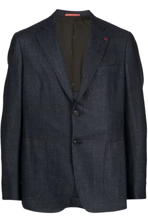 ISAIA Brooch-detail single-breasted blazer