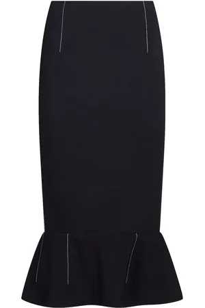Marni Flounce-hem pencil skirt