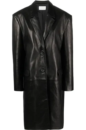 MAGDA BUTRYM Single-breasted leather coat