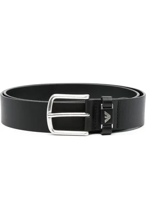 Emporio Armani Logo-buckle leather belt