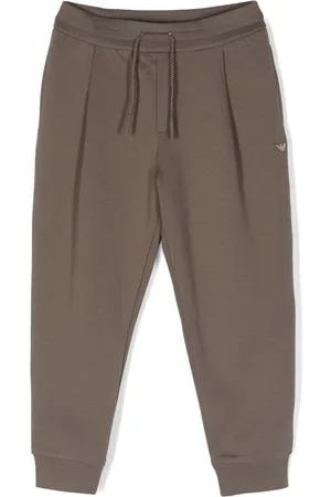 Emporio Armani Pleat-detail jersey track pants