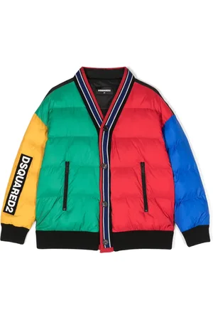 Dsquared2 Colour-block buttoned padded jacket