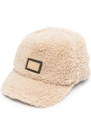 Dolce & Gabbana Logo-plaque faux-shearling cap