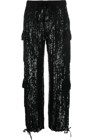 P.A.R.O.S.H. Sequinned straight-leg cargo trousers