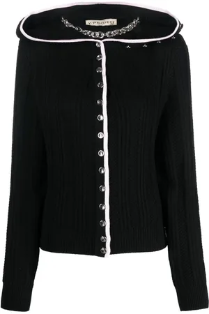 Y / PROJECT Evergreen ruffled-neckline wool cardigan