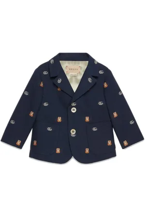 Gucci Logo-embroidered single-breasted blazer