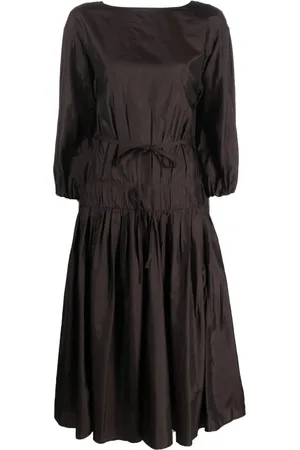 Jil Sander Boat-neck tiered midi dress