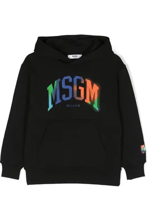 Msgm Logo-print cotton hoodie