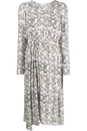 Patrizia Pepe Zebra-print elasticated-waist midi dress