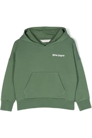 Palm Angels Logo-print organic cotton hoodie