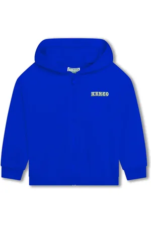 Kenzo Logo-embroidered zip-up hoodie