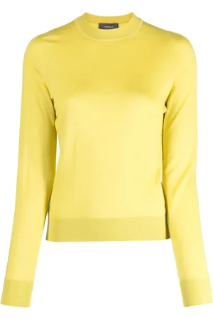 LORENA ANTONIAZZI Fine-knit ribbed-trim jumper