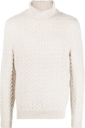 FEDELI Roll-neck cable-knit jumper