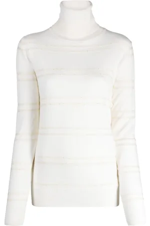 LORENA ANTONIAZZI Fine-knit roll-neck jumper