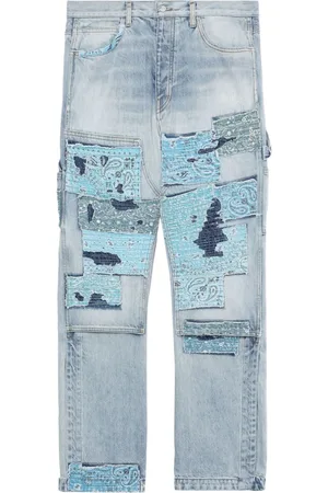 AMIRI High-rise patchwork-detail jeans