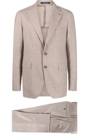 TAGLIATORE Brooch-detail single-breasted suit