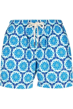 PENINSULA SWIMWEAR Geometric-print swim shorts