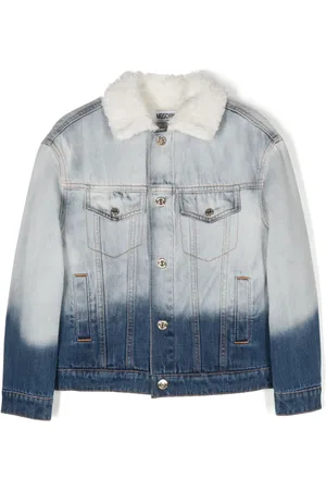 Moschino Logo-embroidered denim jacket