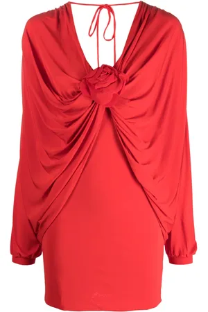GIUSEPPE DI MORABITO Flower-detail ruched minidress