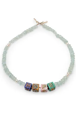 Tamara Taichman 9kt yellow gold Cubix Hope multi-stone necklace