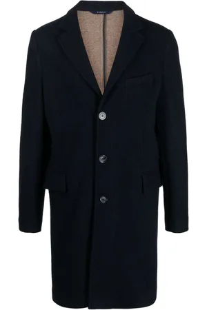 FEDELI Single-breasted cashmere coat