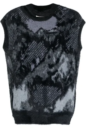Feng Chen Wang Patterned jacquard sleeveless jumper
