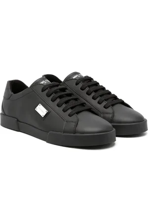 Dolce & Gabbana Logo-plaque leather sneakers