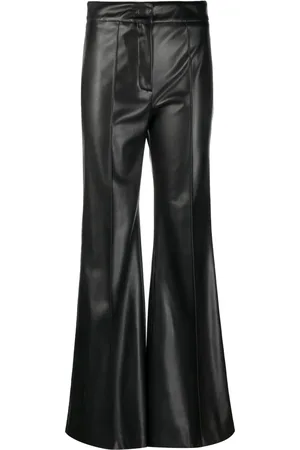 BLANCA Faux-leather flared trousers