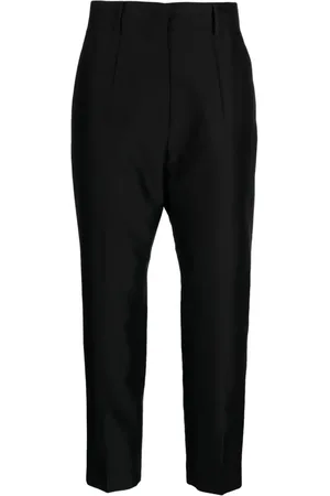 BARENA Pressed-crease pleated tapered trousers