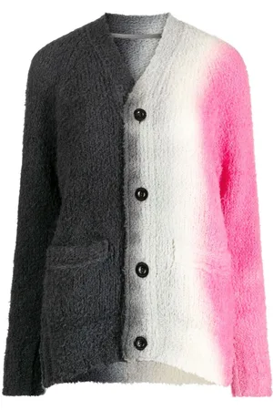 SACAI Tie-dye print wool-blend cardigan