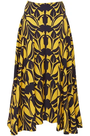 La DoubleJ Papyrus-print satin skirt